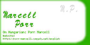 marcell porr business card